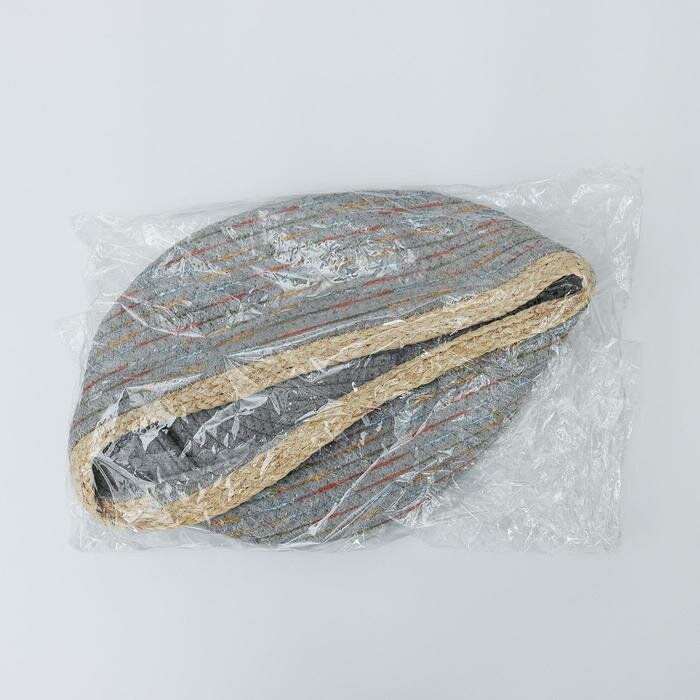 Доляна Корзина для хранения плетёная ручной работы Доляна «Радуга», 30×25×13 см, цвет серый - фотография № 4