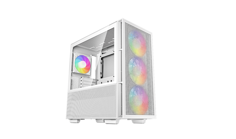 Deepcool Корпус Deepcool CH560 WH без БП, боковое окно (закаленное стекло), 3x140мм ARGB вентилятор спереди и 1x120мм ARGB вентилятор сзади, белый, ATX
