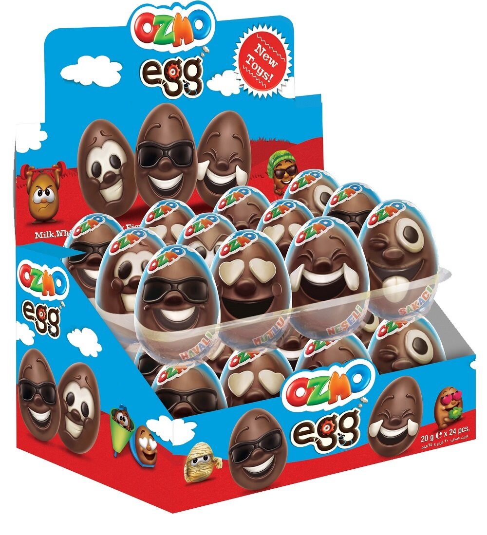 Шоколадное яйцо OZMO egg face 20гх24шт - фотография № 2