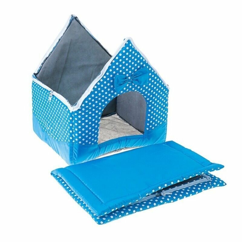 Домик для кошки, дом для кота, для собак, Нежность, 34 х 32 х 37 см, голубой - фотография № 3
