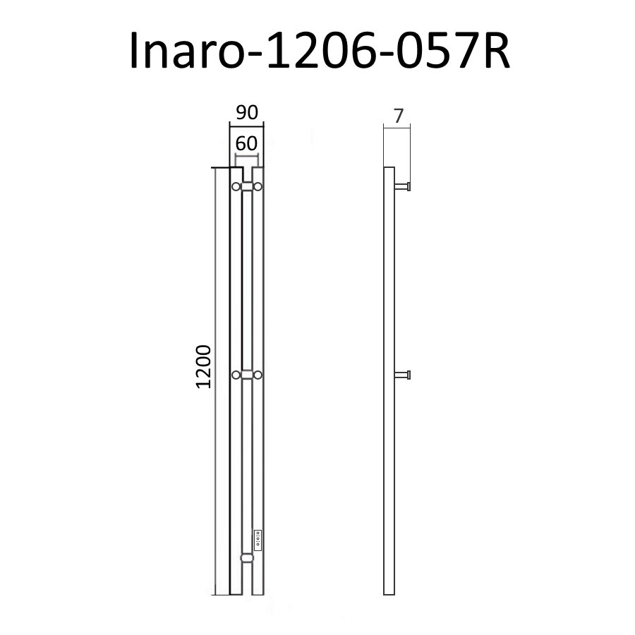 Полотенцесушитель электрический Маргроид Inaro профильный 120х6 R хром - фото №2