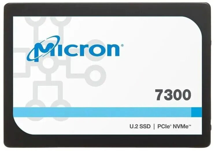 Micron SSD 7300 PRO, 1920GB, U.2(2.5" 7mm), NVMe, PCIe 3.0 x4, 3D TLC, R/W 3000/1550MB/s, IOPs 396 000/55 000, TBW 4200, DWPD 1.2 (12 мес.)