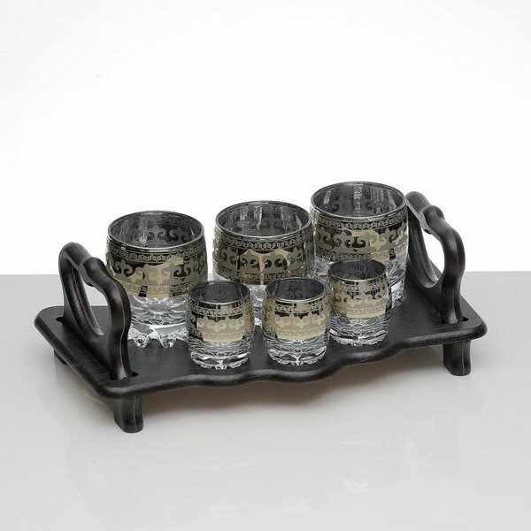 Фото Мини-бар 6 предметов стаканы+стопки, Византия 250/50 мл