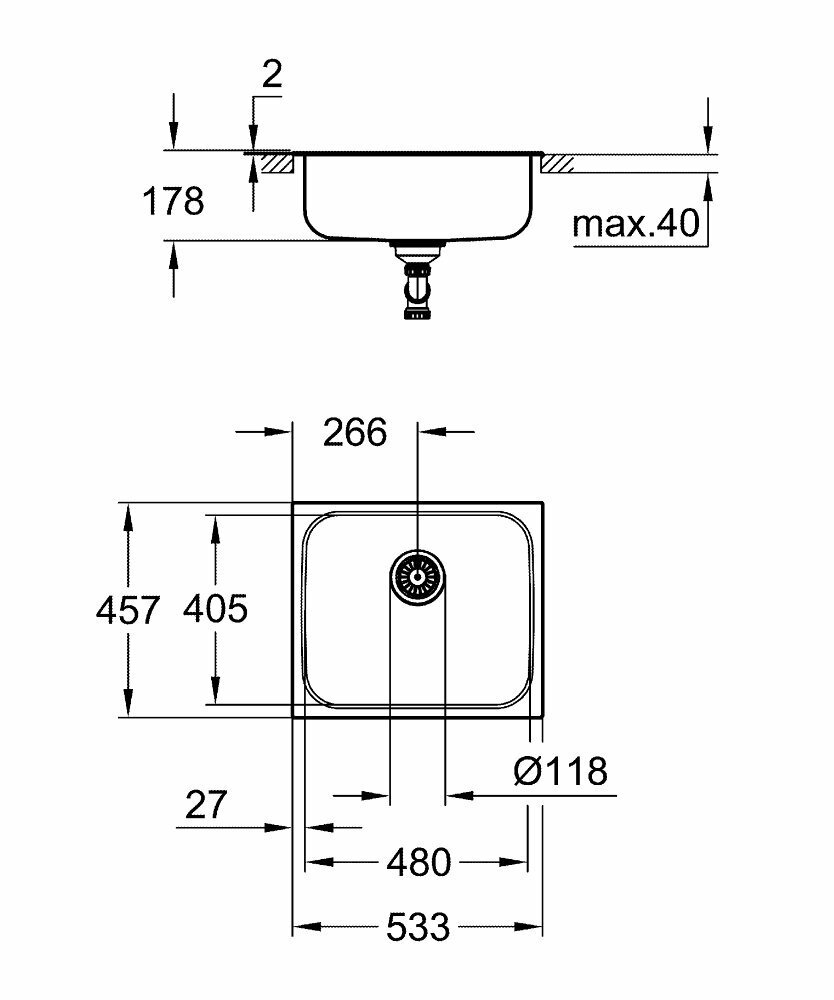 Кухонная мойка Grohe K200 31719SD0