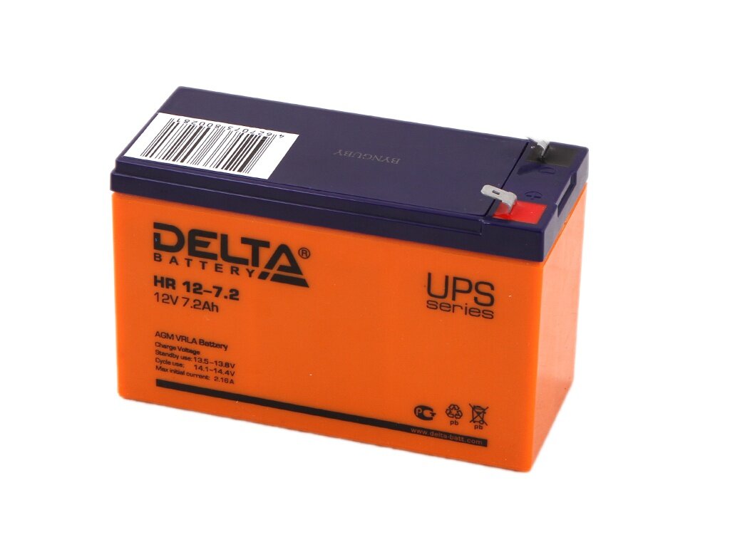 Аккумуляторная батарея DELTA Battery HR 12-7.2 12В 7.2 А·ч