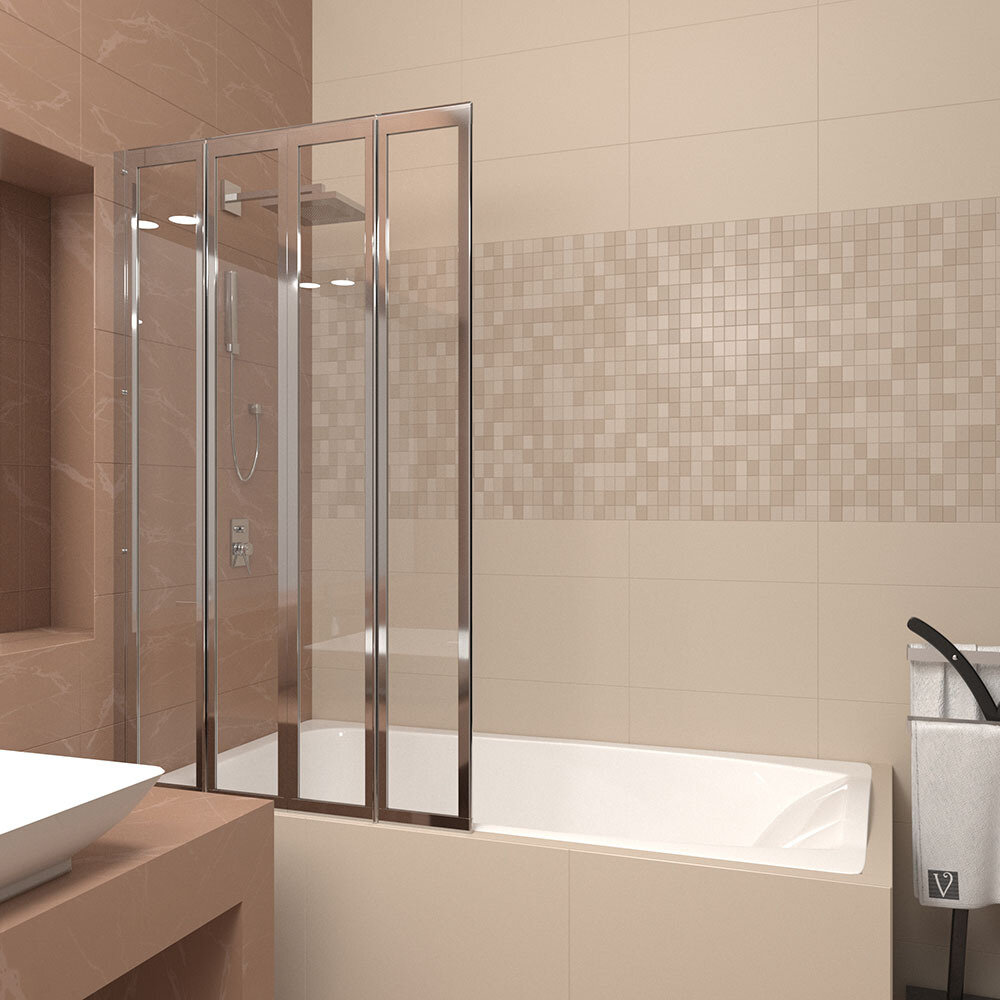 Шторка для ванны Veconi PL-74 90x150 L