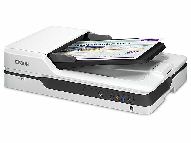 Сканер Epson Сканер Epson WorkForce DS-1630 A4, 1200x1200dpi, с автоподатч., бело-черный (USB)