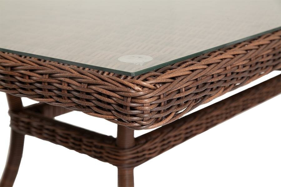 Стол 4SIS "Латте" плетеный стол из искусственного ротанга 200х90см, цвет коричневый арт. YH-T4766G-2 brown - фотография № 4
