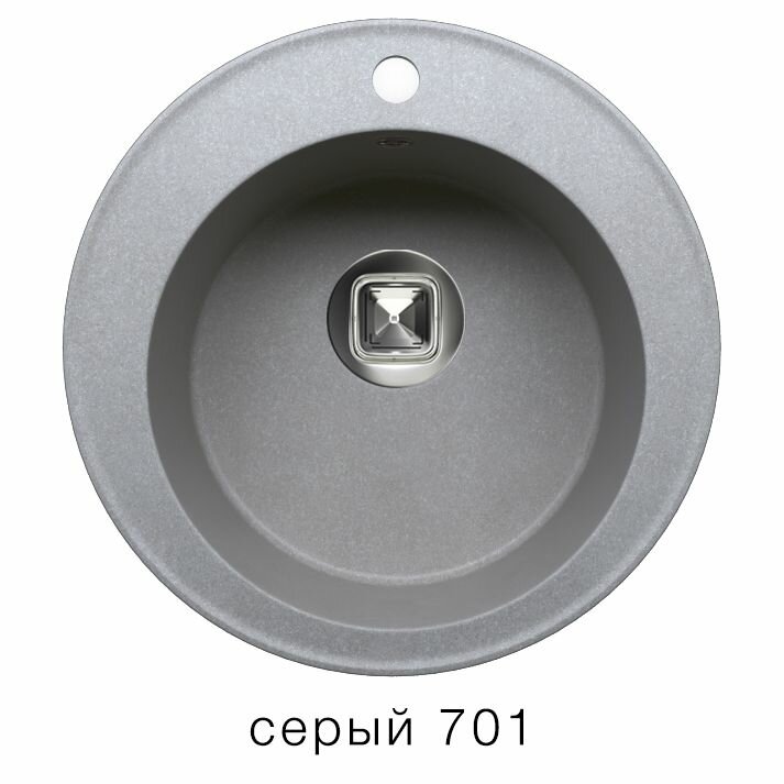 Кухонная мойка Tolero R-108Е серый металлик (001)