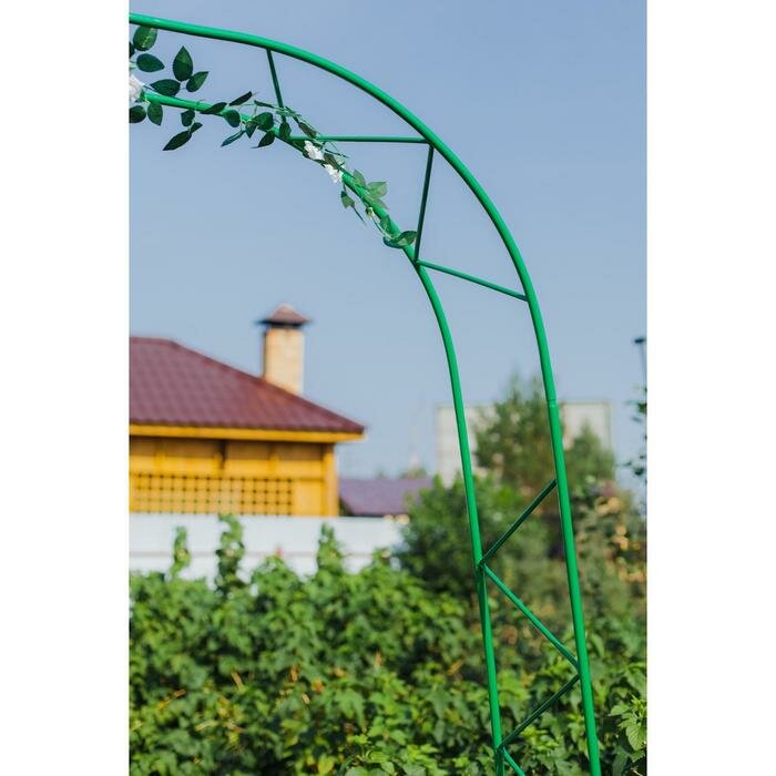 Greengo Арка садовая, разборная, 240 × 125 × 36.5 см, металл, зелёная, «Ёлочка», Greengo - фотография № 5