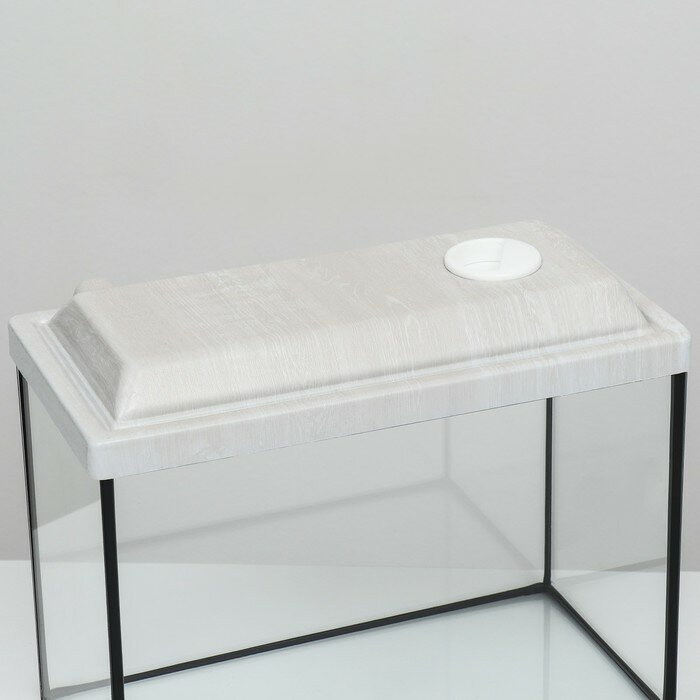Пижон Аквариум прямоугольный с крышкой, 15 литров, 34 x 17 x 25/30 см, беленый ДУБ - фотография № 4