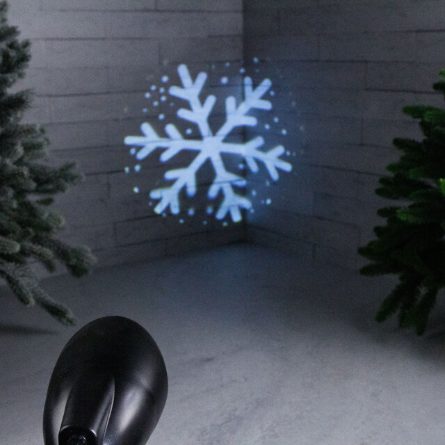 Kaemingk Новогодний уличный проектор Снежный Калейдоскоп холодный белый свет 16 м2 IP44 494550
