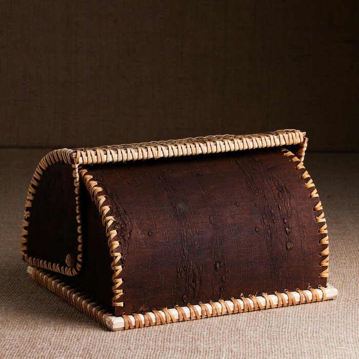 Хлебница «Ягодка», 24×20×15 см, береста, сложная - фотография № 7