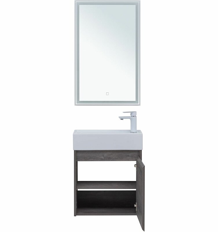 Комплект мебели для ванной Aquanet Nova Lite 50 302529 подвесной Дуб рошелье - фотография № 4