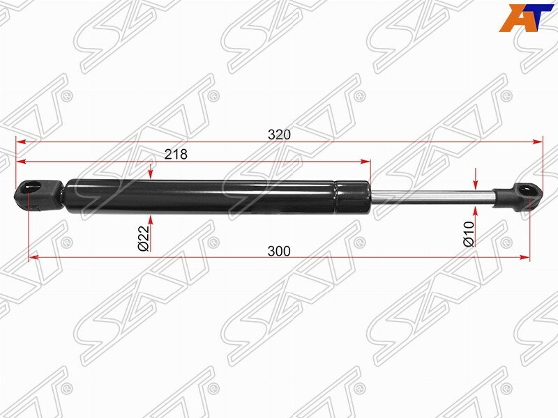 Амортизатор крышки багажника (1 шт.) для Фольксваген Джетта 5 2005-2011 год выпуска (Volkswagen Jetta 5) SAT ST-1K5827550C