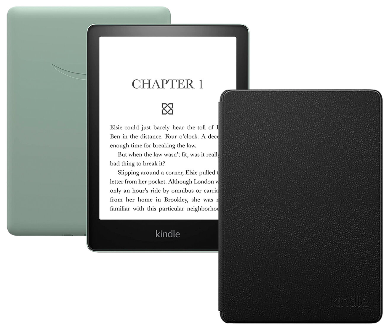 Электронная книга Amazon Kindle PaperWhite 2021 16Gb Agave Green Ad-Supported с фирменной обложкой