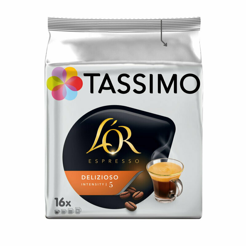 Кофе в капсулах для кофемашин Tassimo L'or Espresso Delizioso 16 штук в упаковке, 1722025 - фотография № 1