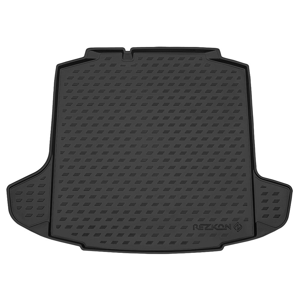 Коврик в багажник полиуретановый ромб (черный) для Skoda Rapid (14-20)/(20-Н. В.) с карманами ,