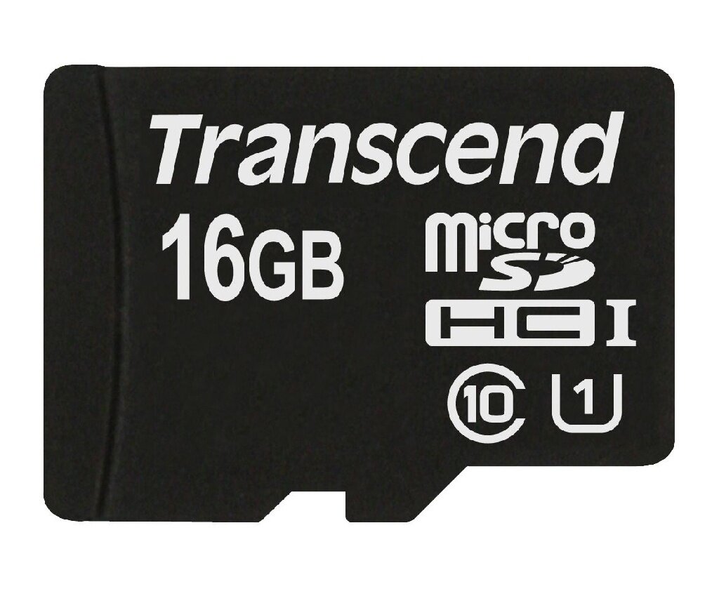 Карта памяти Transcend microSDHC 16GB Class 10 UHS-I U1 (45Mb/s) + ADP