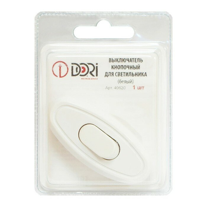 фото Выключатель кнопочный DORI для бра белый