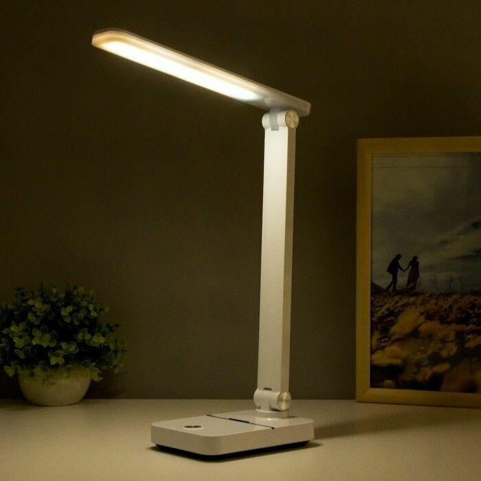Настольная лампа "Ума" LED АКБ USB белый - фотография № 6