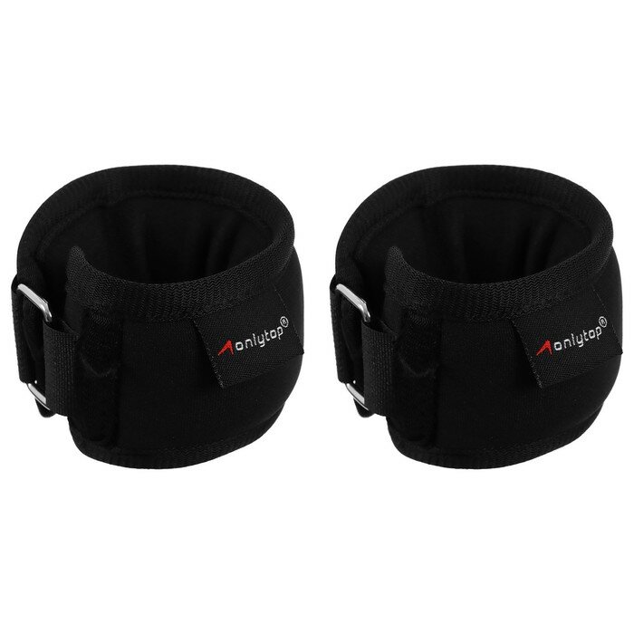 Утяжелители на запястье ONLYTOP, 2 шт. х 100 г, цвет чёрный
