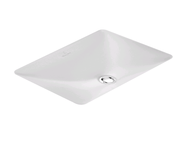 фото Раковина, Villeroy&Boch, Loop&Friends, шгв 450-280-185, отверстия для смесителя-отсутствуют, цвет-альпийский белый