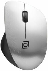 Мышь Oklick 695MW, оптическая, беспроводная, USB, черный и серебристый [1061647]