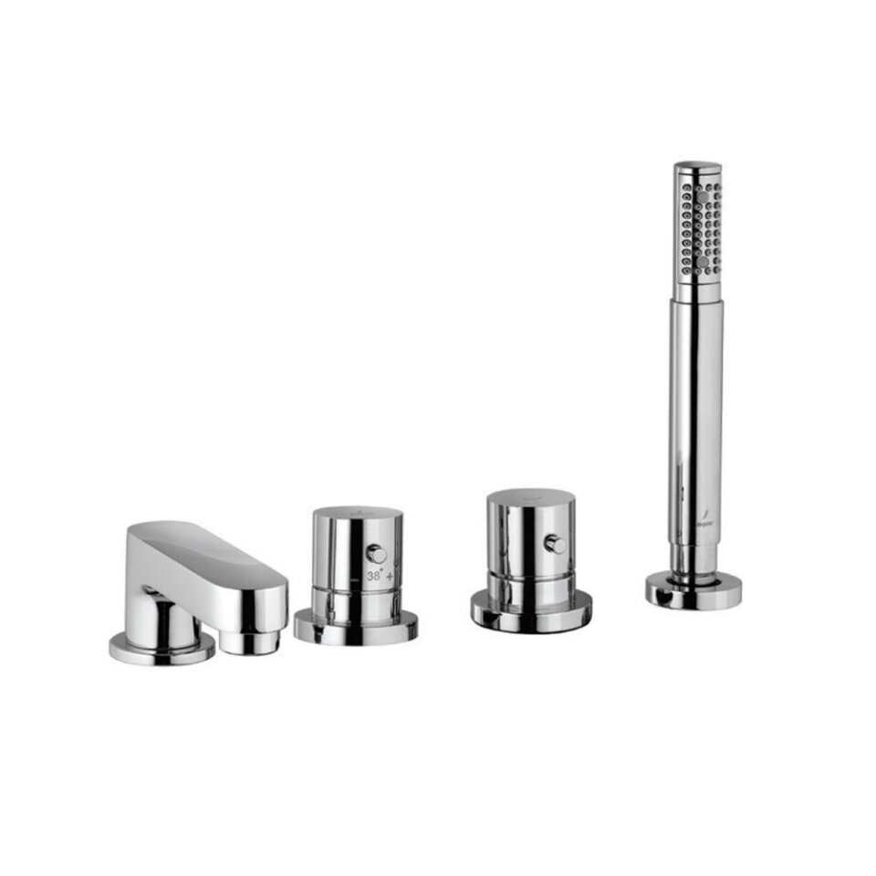 фото Jaquar, Смеситель для ванны на борт ванны, Florentine, термостат, Хром FLR-CHR-5677