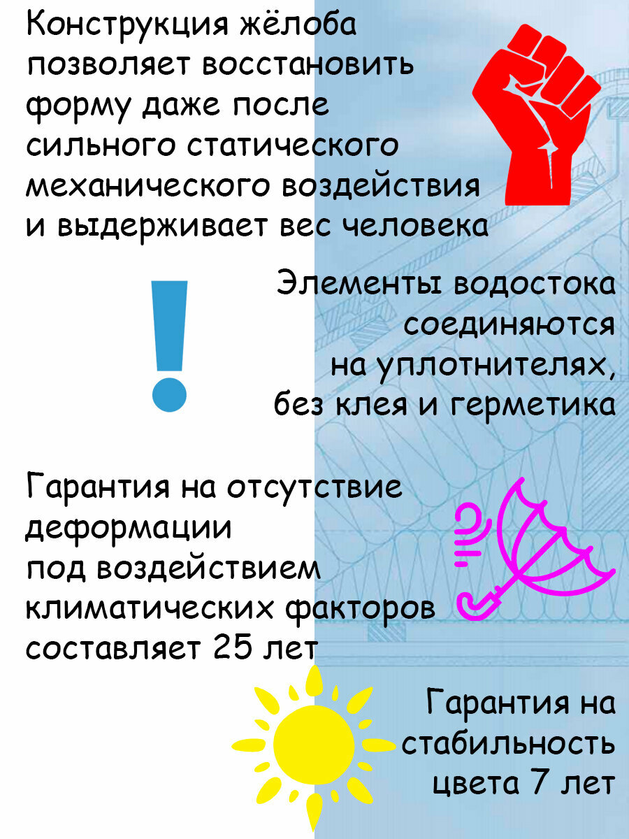 Комплект водосточной системы Docke Lux (140мм/100мм/12м) водосток для крыши Деке Люкс серый графитовый (RAL 7024) - фотография № 14