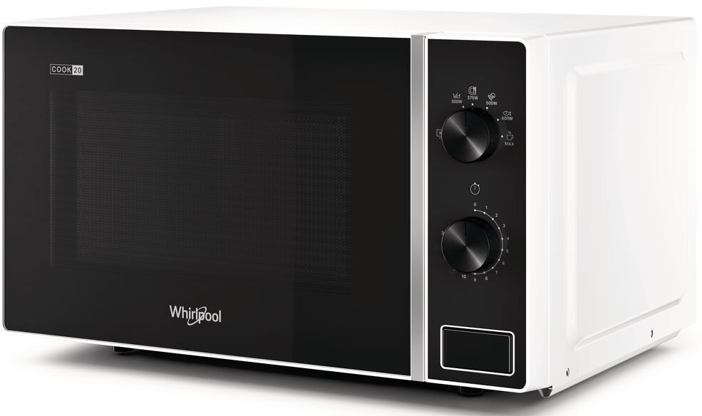 Микроволновая печь Whirlpool MWP 101 W (20 л, 700 Вт, переключатели поворотный механизм, гриль, белый/черный)