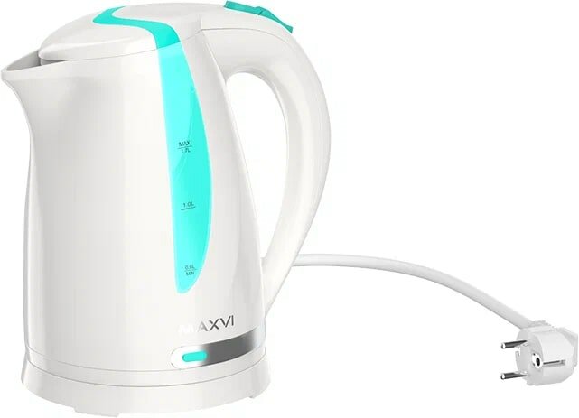 фото Чайник электрический Maxvi KE1701P 1.7л 2200Вт белый/зеленый