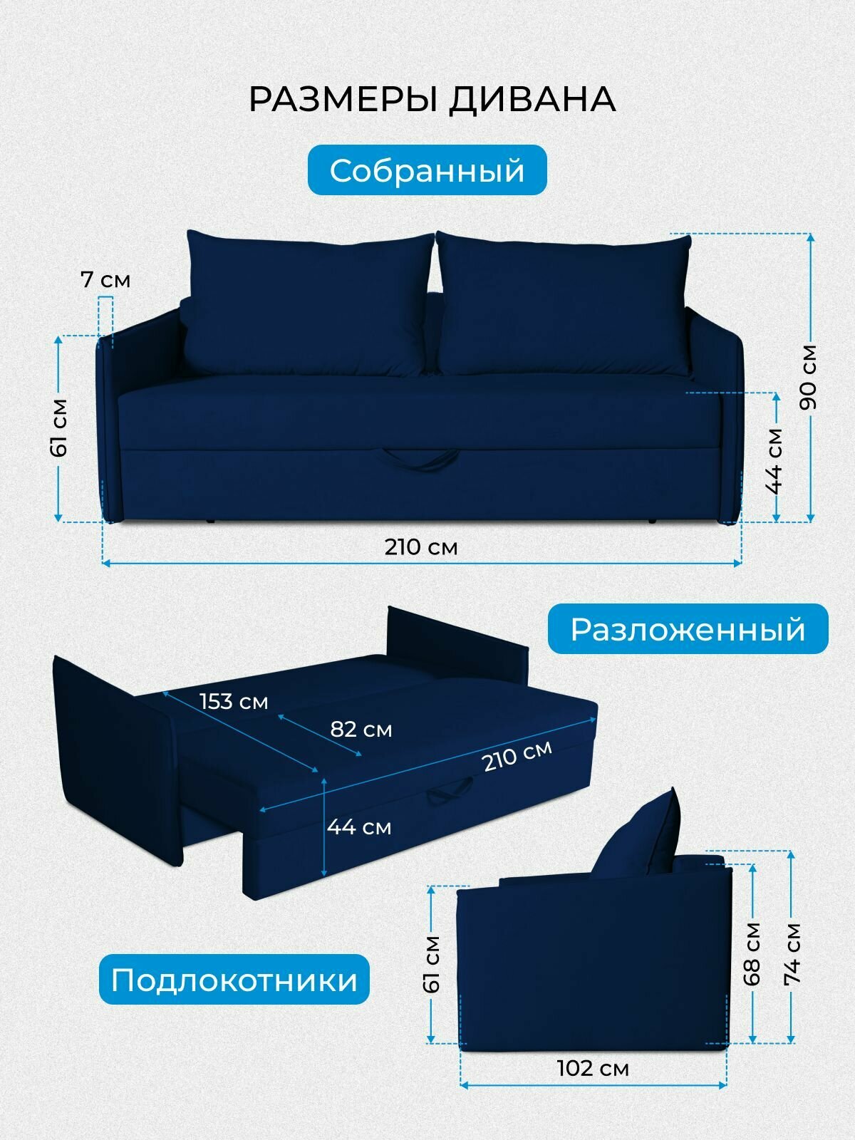 Диван - кровать RUSLEEP Стильный Шеми - фотография № 5