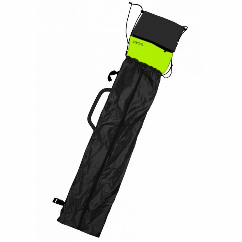 Чехол-рюкзак для беговых лыж TREK 210см черно-салатовый