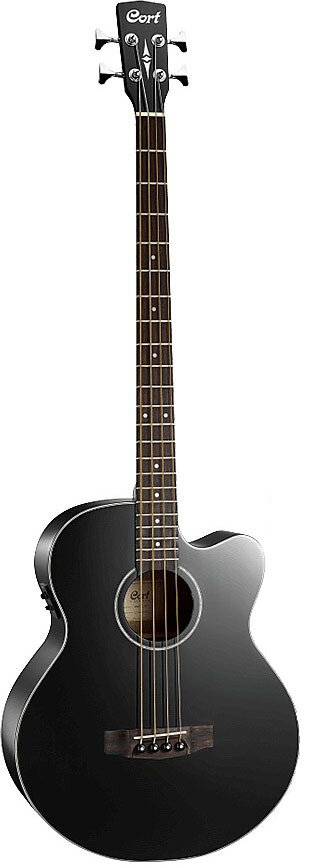 Электроакустическая бас-гитара Cort AB850F-BK-BAG Acoustic Bass Series