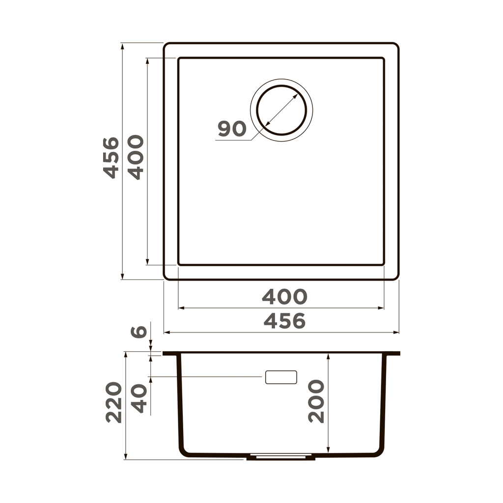 Мойка кухонная Omoikiri Yamakawa 45T-U/I-BL, Tetogranit, чёрный 4993302 - фотография № 2