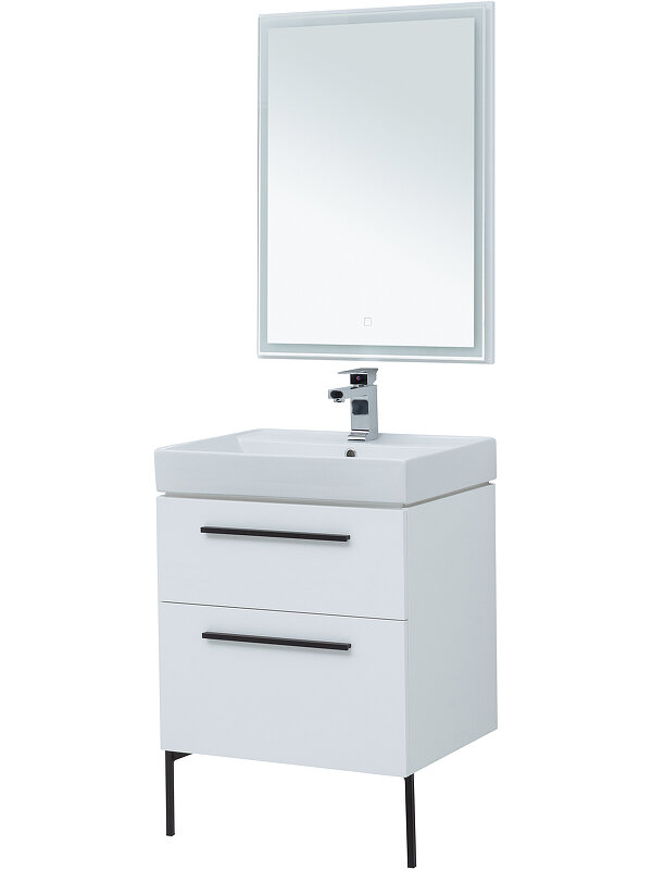 Комплект мебели для ванной Aquanet Nova 60 246279 подвесной Белый глянец - фотография № 5