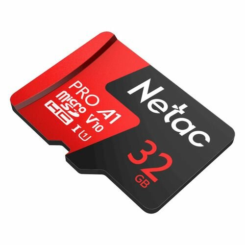 Карта памяти microSDHC UHS-I U1 NETAC P500 Extreme Pro 32 ГБ, 90 МБ/с, Class 10, NT02P500PRO-032G-S, 1 шт., без адаптера