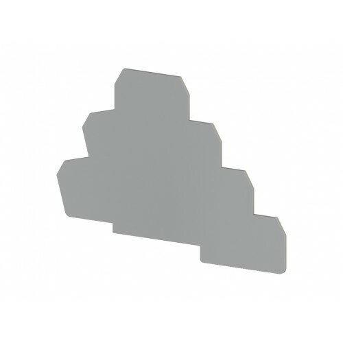 фото KLEMSAN 450159 Концевой сегмент на клеммники 3-х ярусные PUK3T, (серый); NPP PUK3T