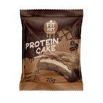 Фит Кит Протеиновое печенье с суфле без сахара Fit Kit Protein Cake, 70г (двойной шоколад) - изображение