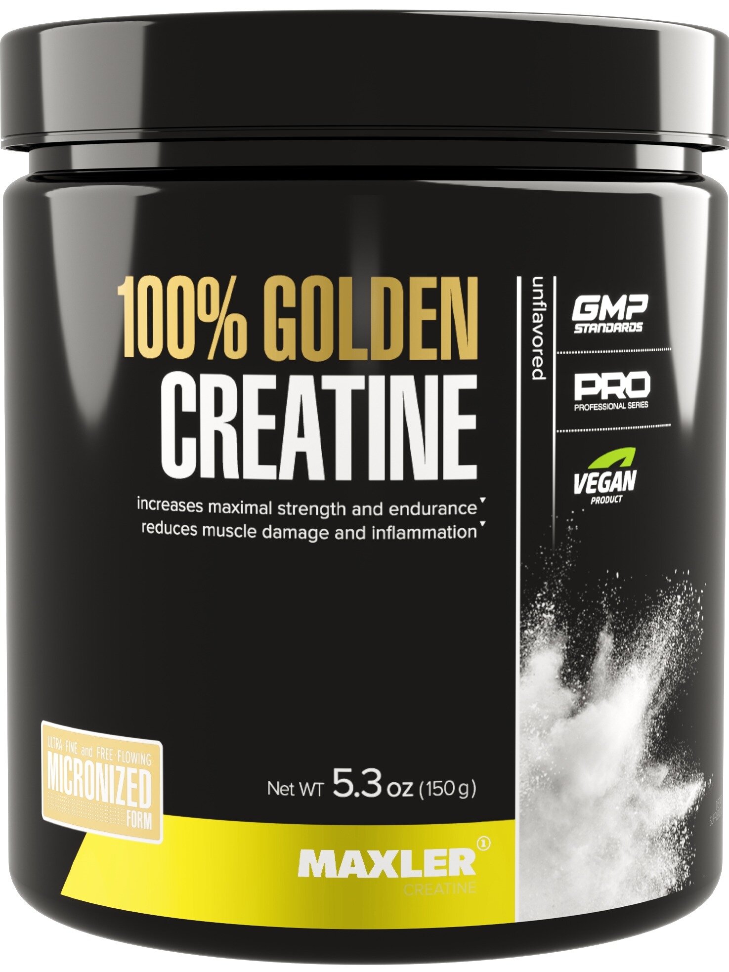 Микронизированный креатин MAXLER (USA) 100% Golden Micronized Creatine 150 г, Нейтральный