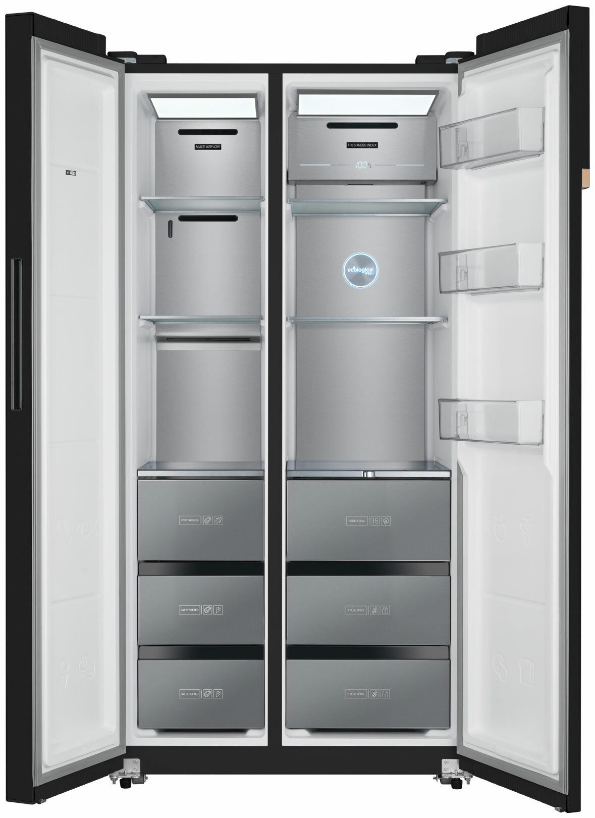 Холодильник двухкамерный Weissgauff Premium Wsbs 590 WG NoFrost Inverter Premium - фото №3