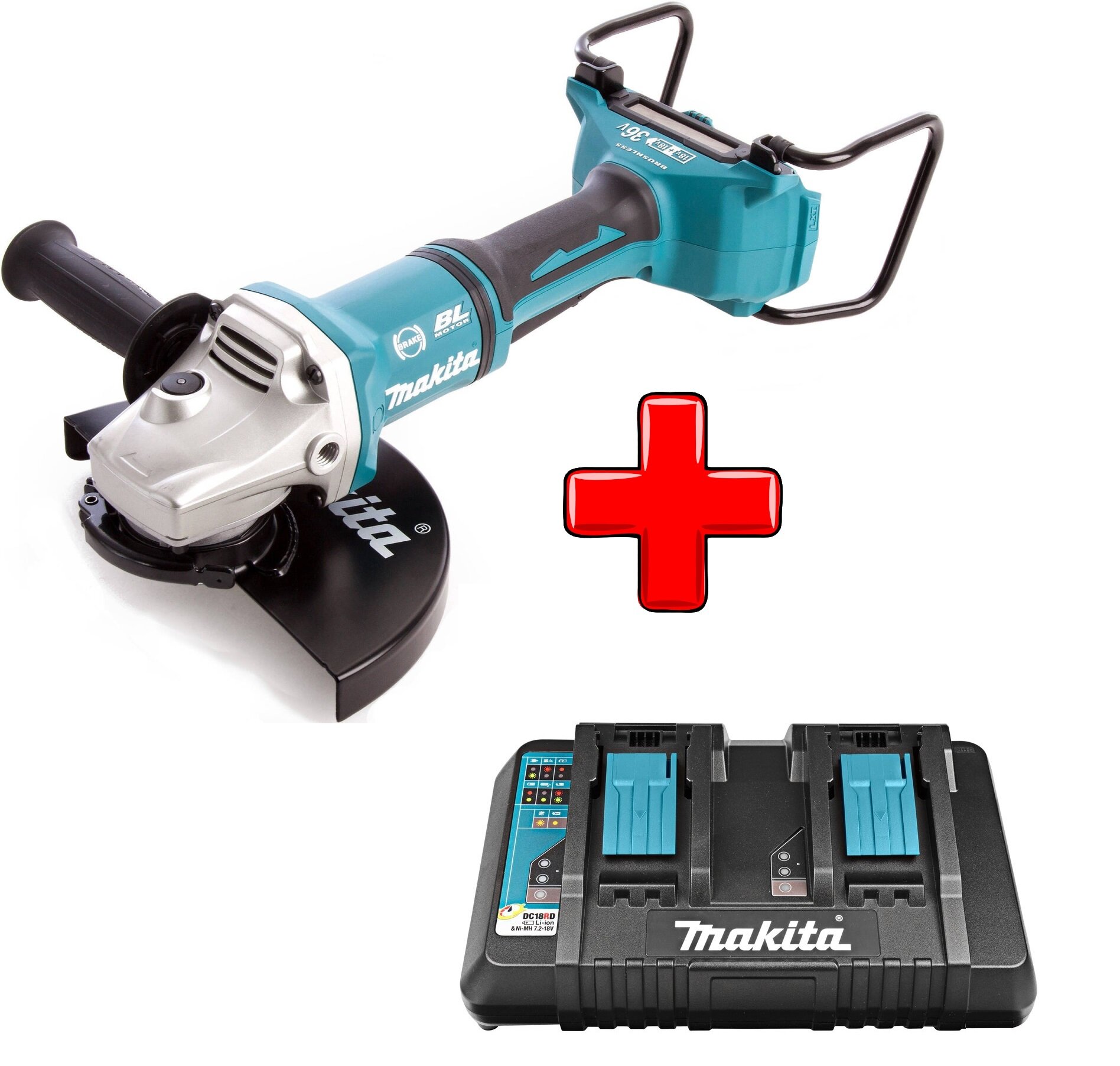 УШМ аккумуляторная "Makita" DGA900Z + Подарок Зарядное устройство DC18RD 630876-7