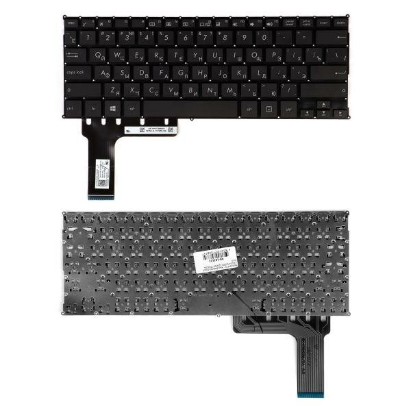 Клавиатура для ноутбука Asus Eeebook E202 E202M E202MA E202S E20 Series. Плоский Enter. Черная без рамки. PN: 0KNL0-1122RU00