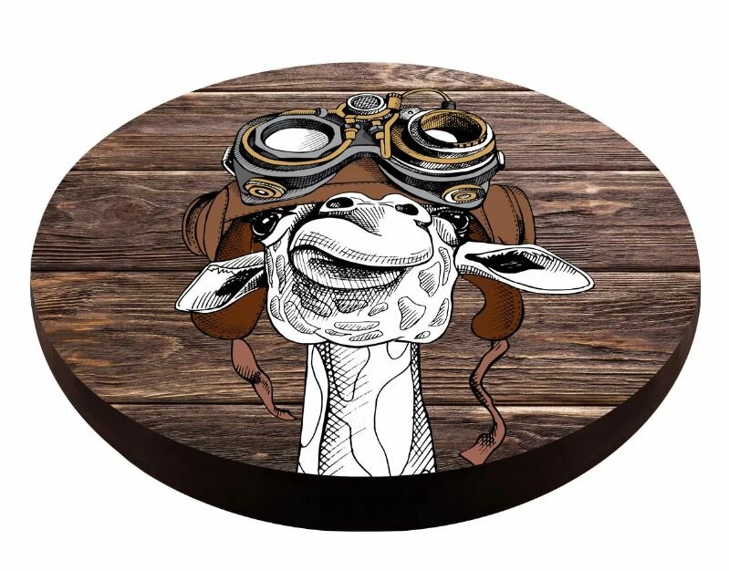 фото Круглый матрас PerseiLine дизайн Креативный жираф, размер М 47*47*6