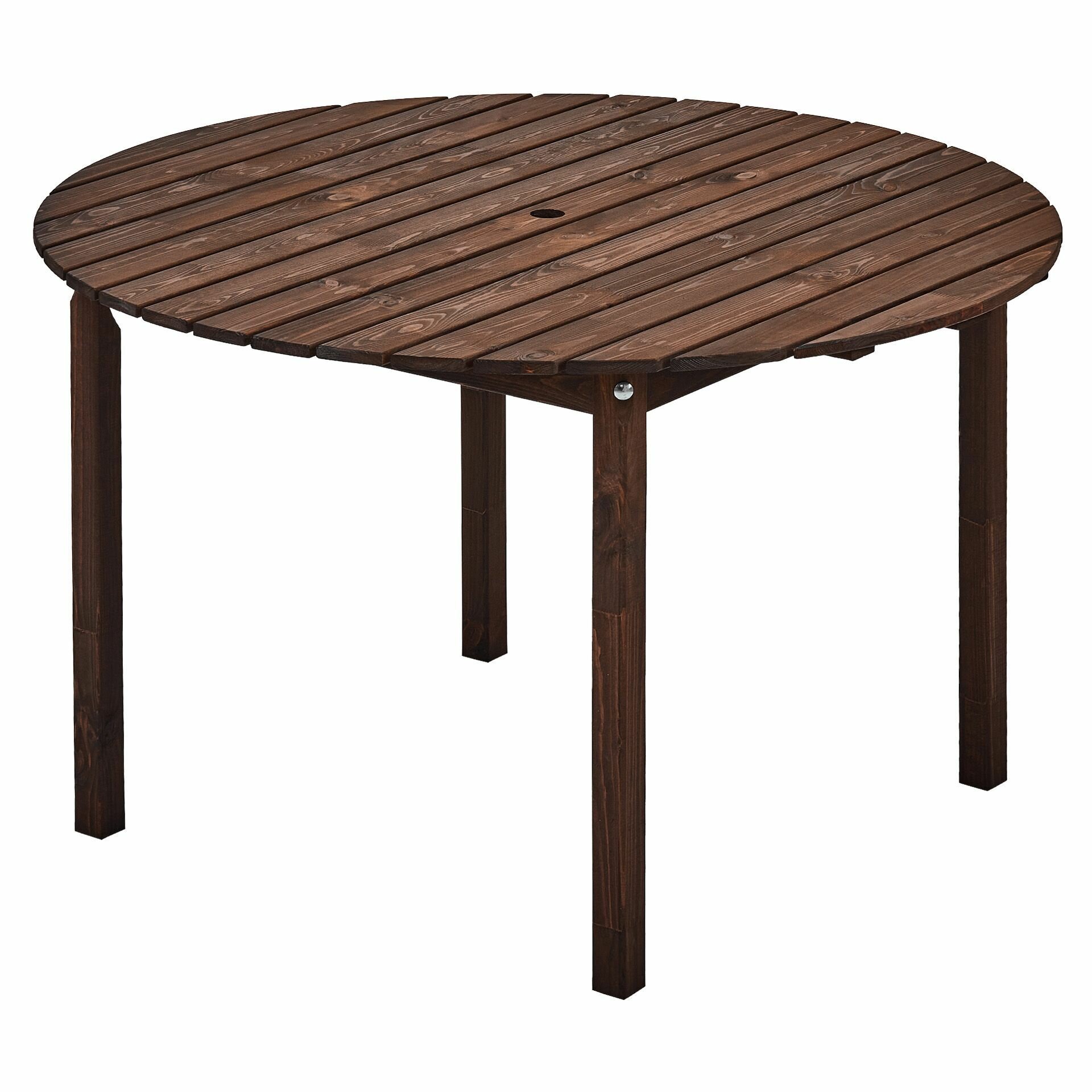 Садовый деревянный круглый обеденный стол, 120*120см, Кингстон - фотография № 12