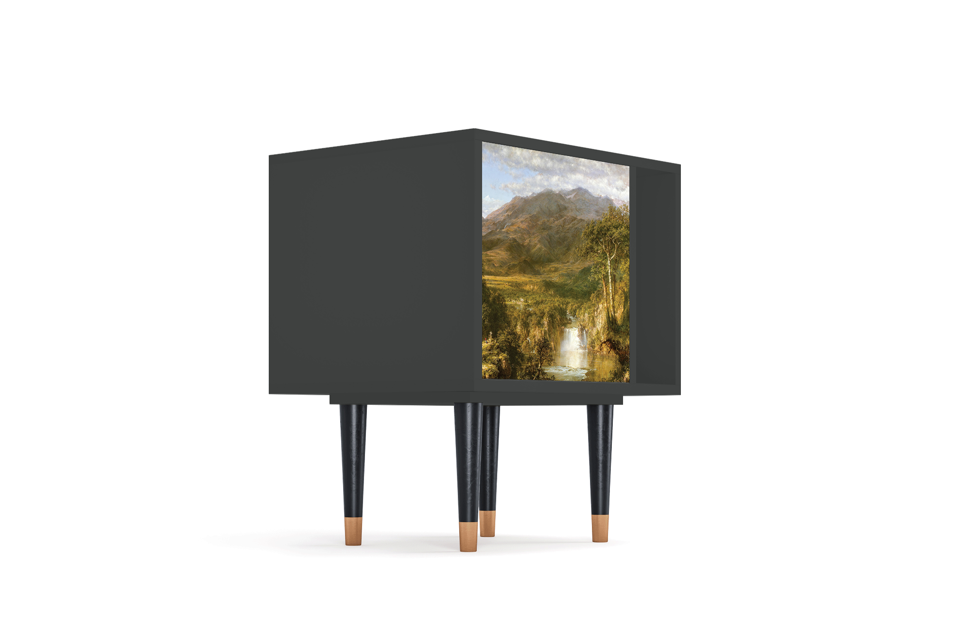 Прикроватная тумба - STORYZ - S2 The Heart of the Andes by Fredéric Edwin Church, 58 x 69 x 48 см, Антрацит - фотография № 4