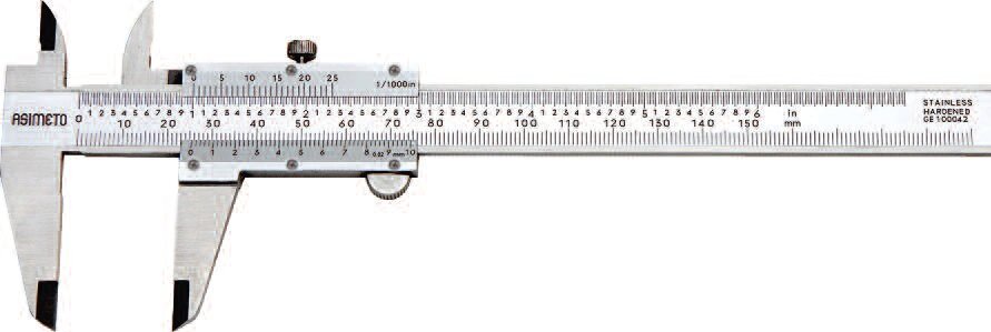 ASIMETO Штангенциркуль нониусный 002 мм 0-300 мм подвижная рамка сборная 343-12-4