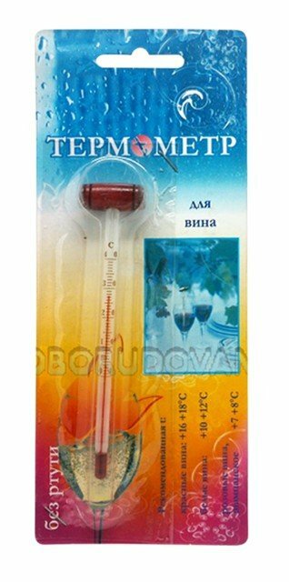 Термометр д/вина, пластик