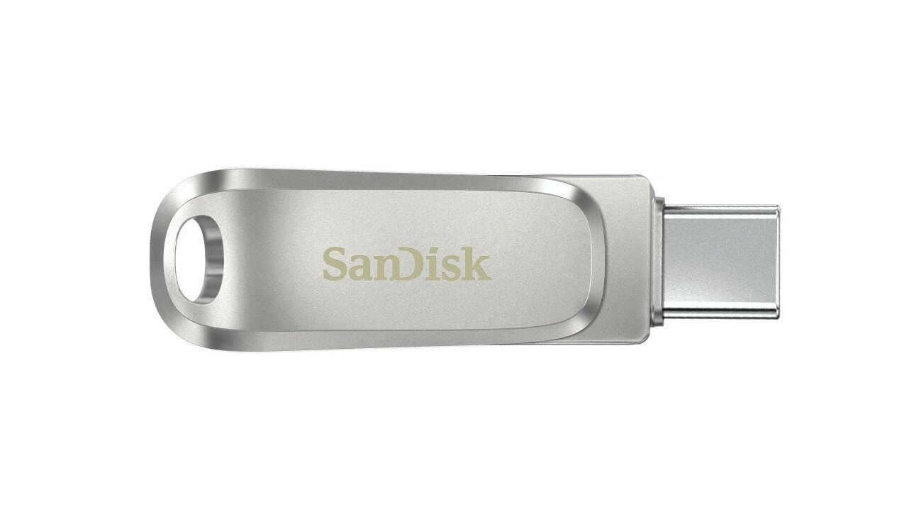 Флешка SanDisk Ultra Dual Drive Luxe USB/Type-C 512 ГБ, серебристый